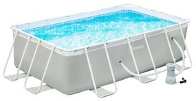 Outsunny Piscina Desmontável Tubular 340x215x80cm Piscina Retangular d