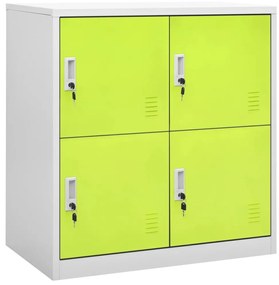 Cacifo 90x45x92,5 cm aço cinzento-claro e verde