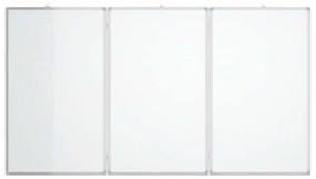 Quadro branco magnético dobrável 180x80x1,7 cm alumínio