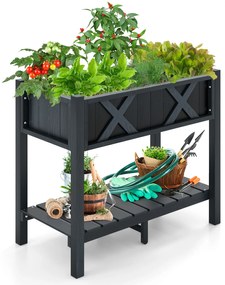 Suporte para plantas de madeira com 114 cm de altura, 5 camadas, 10 vasos para plantas