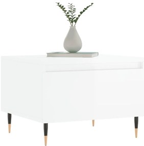 Mesa de centro 50x46x35 cm derivados madeira branco brilhante