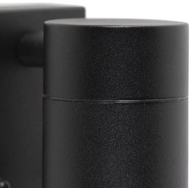 Candeeiro de parede exterior preto com sensor de movimento IP44 - Solo Moderno