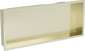 Mexen X-Wall-R prateleira embutida com flange 75 x 30 cm, dourada escovada - 1950753010