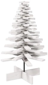 Árvore de Natal decorativa 100cm madeira de pinho maciça branco
