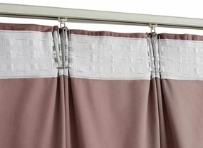 Cortinas blackout c/ ganchos 2 pcs 140x245cm veludo rosa antigo