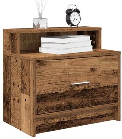 Mesa de cabeceira com gaveta 51x31x47 cm madeira velha