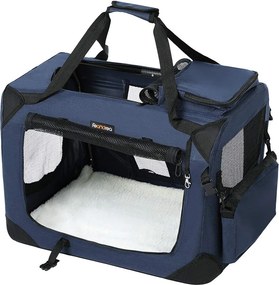 Transportadora para animais de estimação 70 x 52 x 52 cm L azul