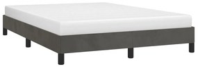 Estrutura de cama sem colchão 140x190 cm veludo cinzento-escuro