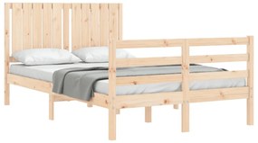 Estrutura de cama de casal c/ cabeceira madeira maciça