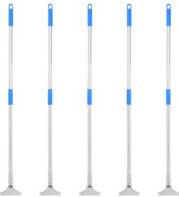 vidaXL Cabos de rodo de chão 5 pcs 119,5 cm aço e plástico