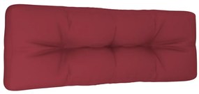 Almofadão p/ sofá de paletes 120x40x12 cm tecido vermelho tinto