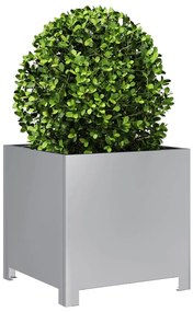 Vaso/floreira de jardim 2 pcs 40x40x40 cm aço galvanizado