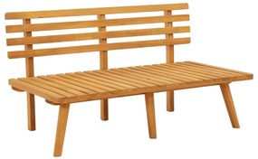 Banco de jardim com almofadões 115 cm madeira acácia maciça