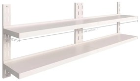 Prateleiras de parede suspensas 2 pcs 240x30 cm aço inoxidável