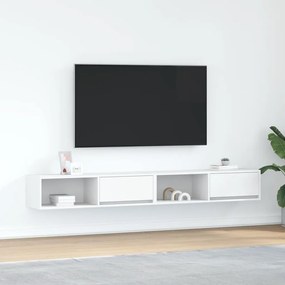 vidaXL Móveis de TV 2 pcs 100x31x25,5 cm deriv. madeira branco