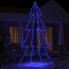 328594 vidaXL Árvore de Natal em cone 360 LEDs 143x250 cm interior e exterior