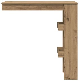 Mesa alta de parede carvalho artesanal 102x45x103,5 cm