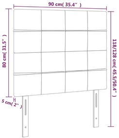 Cabeceira de cama 2 pcs veludo 90x5x78/88 cm preto