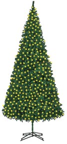 vidaXL Árvore de Natal artificial pré-iluminada 500 cm verde