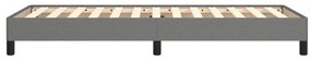 Estrutura de cama sem colchão 100x200 cm tecido cinzento-escuro