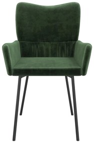 Cadeiras de jantar 2 pcs veludo verde-escuro