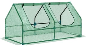 Outsunny Estufa de Tubo Aço e Plástico Jardim Varanda Cultivo de Plantas 120x60x60 cm | Aosom Portugal