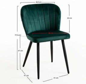 Cadeira Luk Veludo - Verde