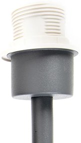 Candeeiro de parede moderno cinzento escuro 1 luz com interruptor - Combi Moderno