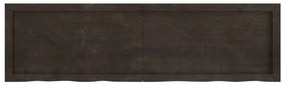 Tampo de mesa 140x40x(2-4) cm carvalho tratado castanho-escuro