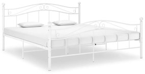 vidaXL Estrutura de cama 140x200 cm metal branco