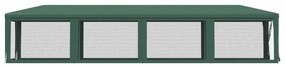 Tenda p/ festas c/10 paredes laterais em rede 3x12 m PEAD verde