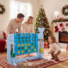 Jogo Infantil 4 em 1, 140 x 47 x 108 cm, Altura Regulável, Azul