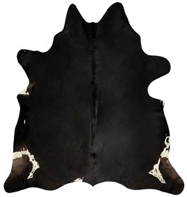 Tapete em pele de vaca genuína 150x170 cm preto