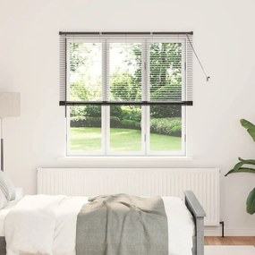 vidaXL Persiana de Janela com cortinas Outros Manual Preto 80 x 130 cm Alumínio