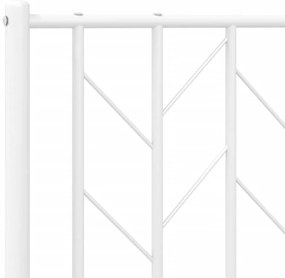 Estrutura de cama com cabeceira 140x190 cm metal branco