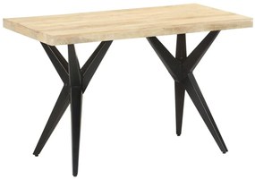 Mesa de jantar 120x60x76 cm madeira de mangueira maciça