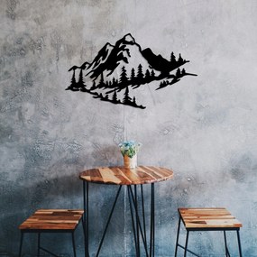 Acessório Decorativo de Parede Metal Metal-457 – Preto – 40 x 70 cm