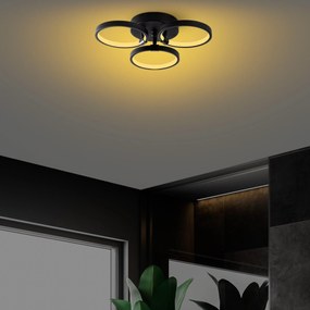 Chandelier Halka – Preto – Largura 37 cm x Altura 9 cm x Profundidade
