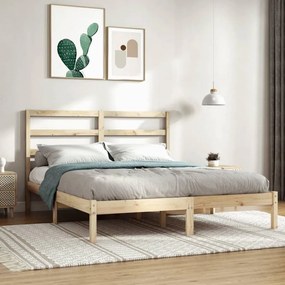 vidaXL Cama sem colchão 160x200 cm madeira de pinho maciça