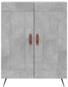 Armário alto 69,5x34x180 cm derivados de madeira cinza cimento