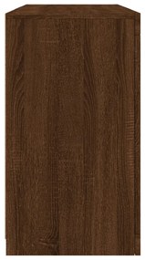 Aparador com luzes LED 123x37x67 cm carvalho castanho