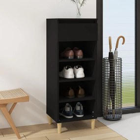 vidaXL Sapateira 40x36x105 cm derivados de madeira preto
