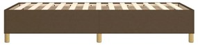 Estrutura de cama sem colchão 100x200 cm tecido castanho-escuro