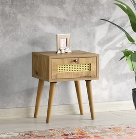 Mesa de Cabeceira Euromos – Carvalho – 40 cm x 50 cm x 35 cm