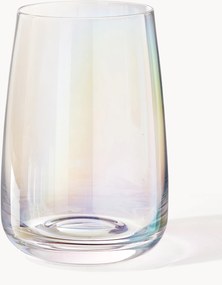 Copos altos artesanais iridescentes em vidro Ellery, conjunto de 4