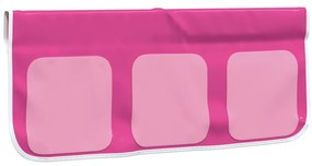 Cortinas para cama elevada com túnel poliéster rosa