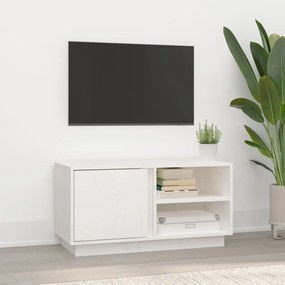 vidaXL Móvel de TV 80x35x40,5 cm madeira de pinho maciça branco