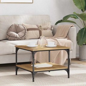 vidaXL Mesa de centro Carvalho Artesanal 55 x 55 x 40 cm