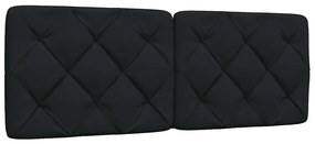 Cama com colchão 140x200 cm tecido preto