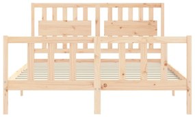 Estrutura de cama King Size com cabeceira madeira maciça